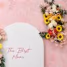 Let The Mom Feel Special With A Picture-Perfect Floral Backdrop And Ottoman Chair Setup.