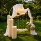 Elegant white floral Anniversary Decor — photo 5