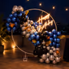A beautiful blend of four colors - peace, silver, blue, and black - this exquisite decoration is sure to impress your guests.