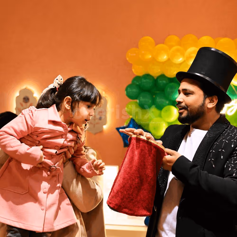 Book Magician for kids birthday party