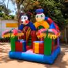 This Vibrant Kids' Bouncy Setup Keeps Kids Engaged For Hours While Adults Enjoy Themselves.