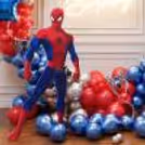 A Spider-Man Sunboard Cutout With A Stand Makes An Eye-Catching Decoration At The Venue.