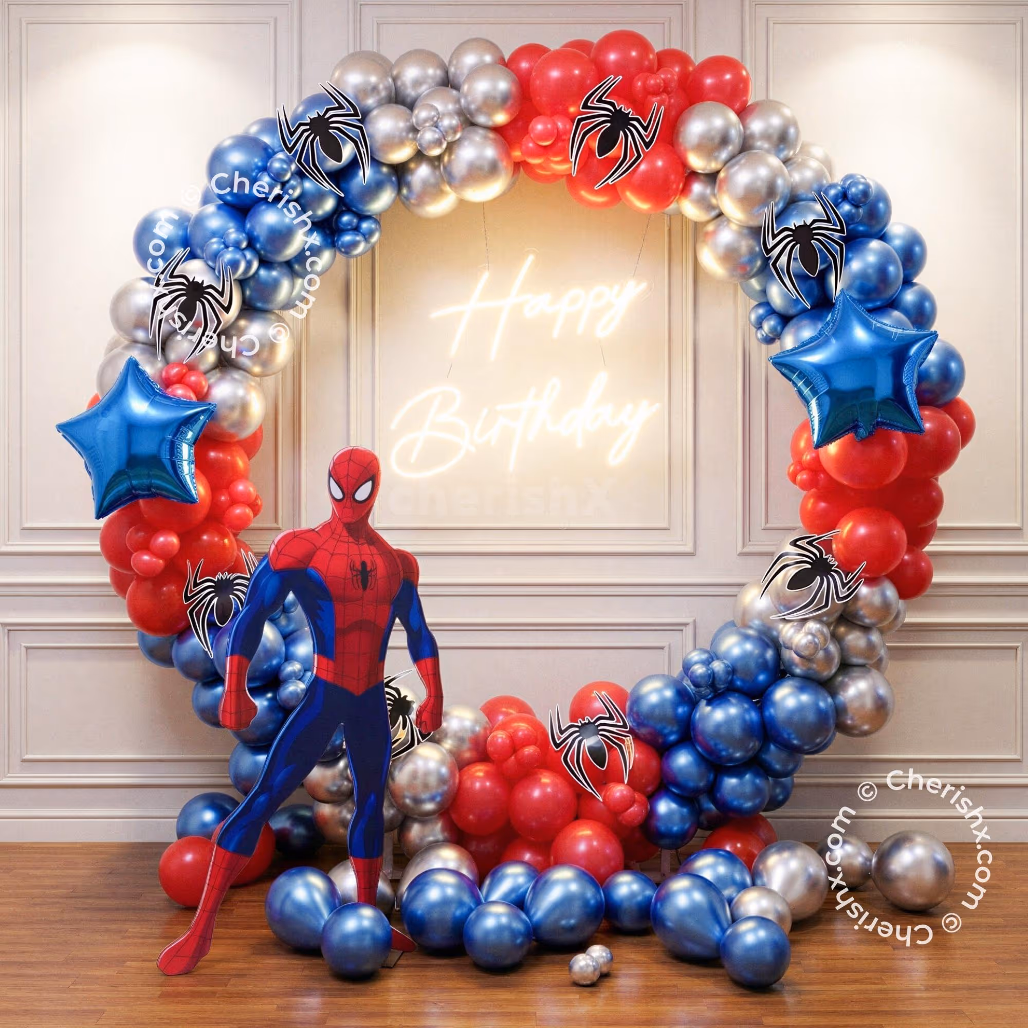 Spider Man Theme Ring Decor