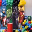 Avenger-Themed Balloon Pillars Look Spectacular, Enticing Kids And Adults Alike For Selfies.
