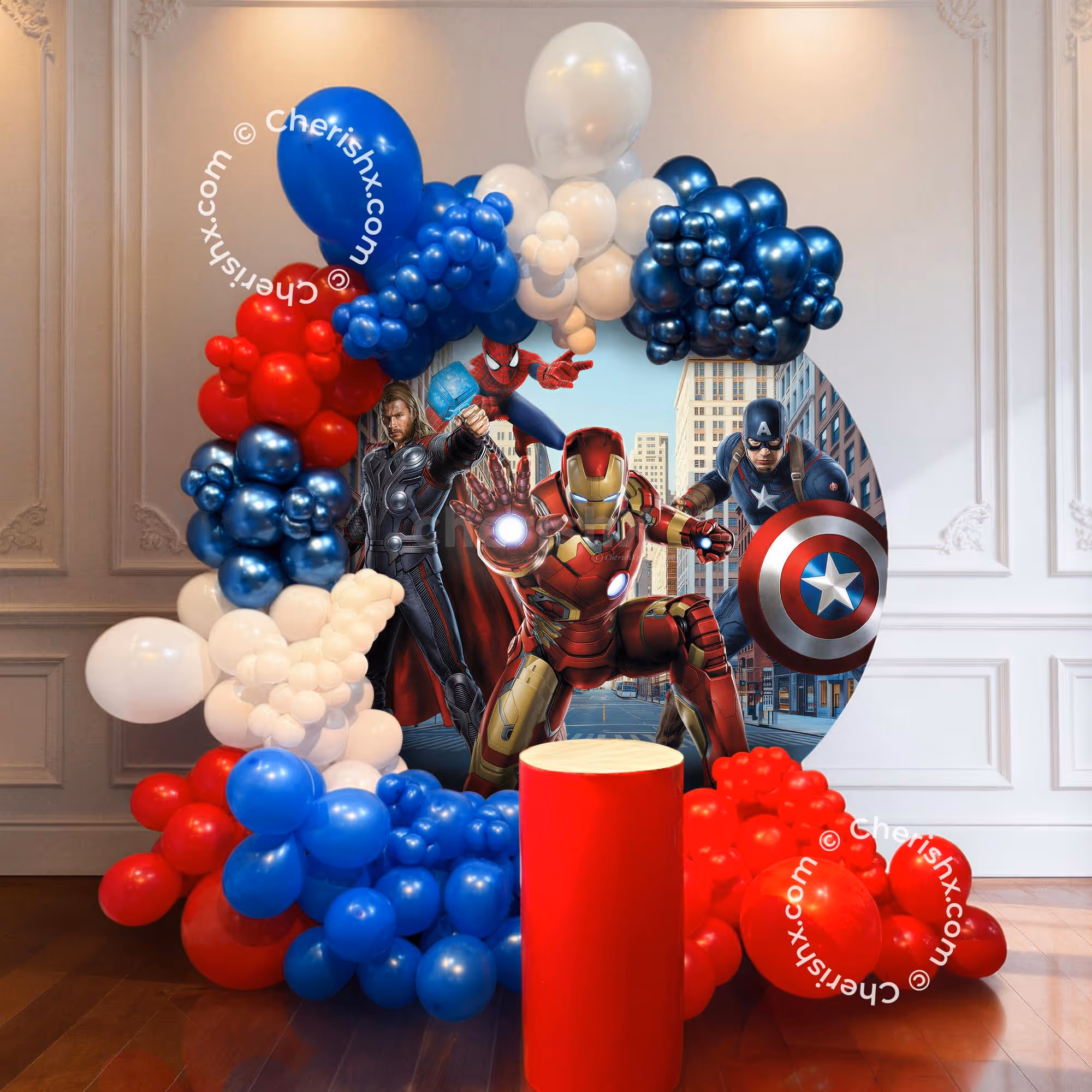 Avengers Theme Ring With Flex Decor