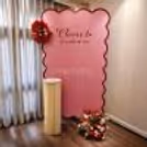 The Sunboard Cutout On The Stand Makes A Sturdy Backdrop That Narrates The Reason For The Celebration.