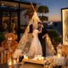 A cozy boho canopy creates the perfect setting for a romantic date.