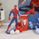 Chrome Blue, Pastel Blue, Latex Red And White Balloons Perfectly Complement The Spiderman Theme.