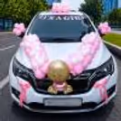 Eye-Catching "It’s A Girl" Bunting On The Car Makes The Welcome Celebration Noticeable.