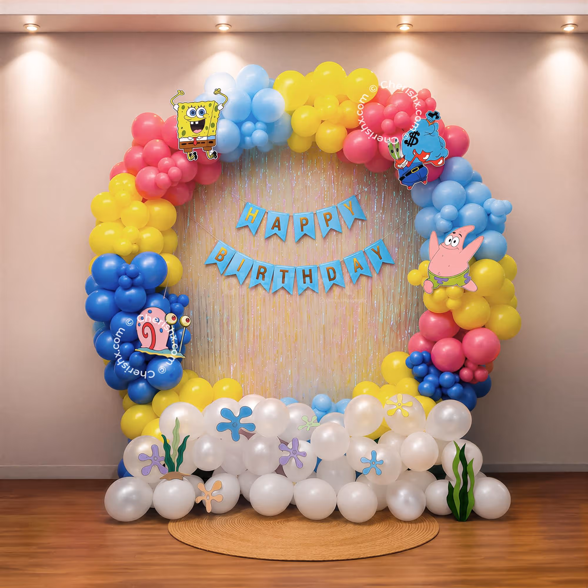 Sponge Bob Themed Ring On Wall