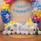 "Happy Birthday" Bunting Adds Life To The Frill Curtains On The Wall And Makes The Setup Instagrammable!