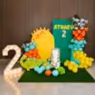 A joyful birthday celebration with our dinosaur adventure theme balloon décor will create lasting memories