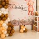 Dark brown baby shower decoration