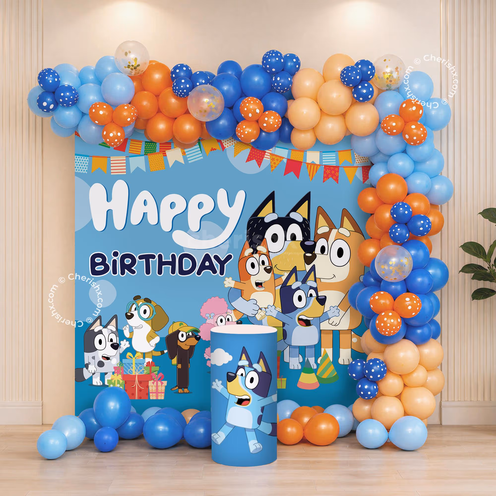 Bluey Theme Birthday Backdrop