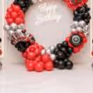 Balloon Pillars Seal The Decoration's Look, Making It Energetic And Complete For Biking Lover Kids' Birthday Celebration