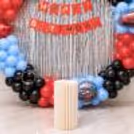 The Silver Frill Curtains Against The Ring Stand Bring In The Shine To The Celebration.