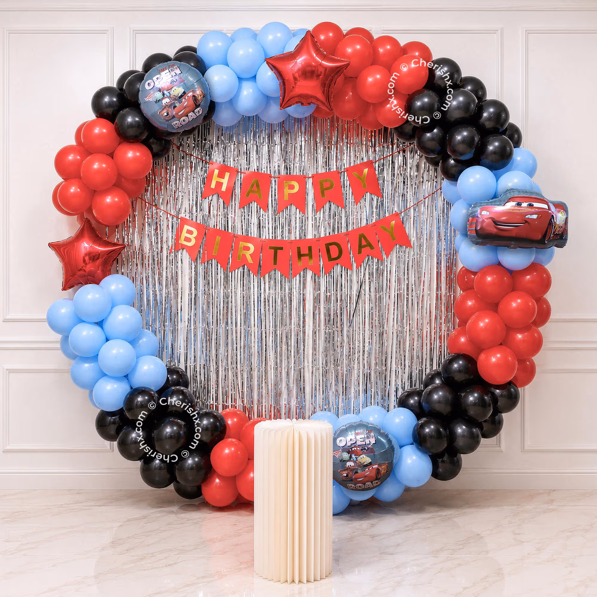 Car Theme, Frills & Fun Birthday Decor