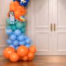 Balloon And Cartoon-Inspired Party Style Entrance For Colourful Bluey Birthday Party Fun.