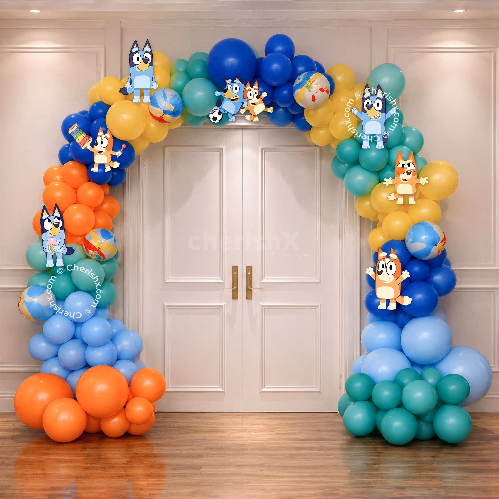 Bluey Themed Entrance Arch Balloon Decor