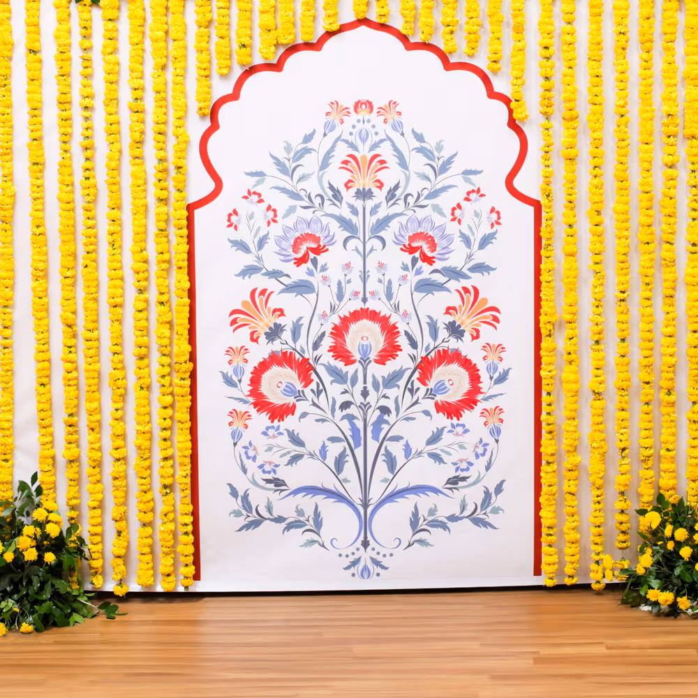 Yellow marigolds are bursting with festive magic glittering like gold