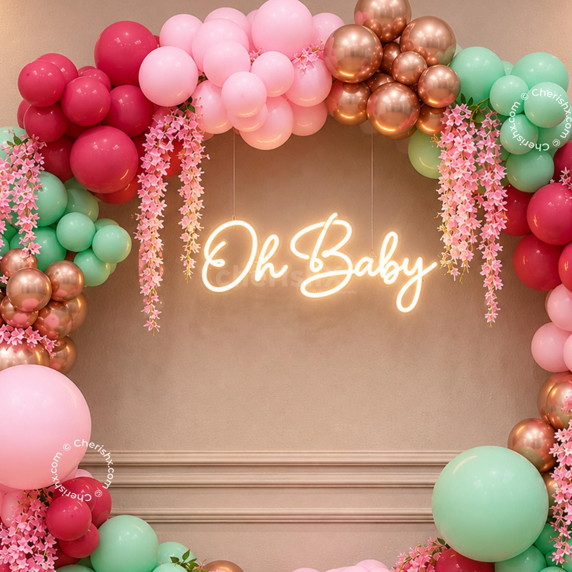 A glowing setup that celebrates the joy of a new member arriving