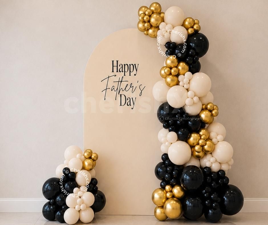 Personalised White Display Board With Father's Day Message And Bow Detail.