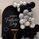 Personalised Father’s Day Backdrop With Large And Small Balloons.