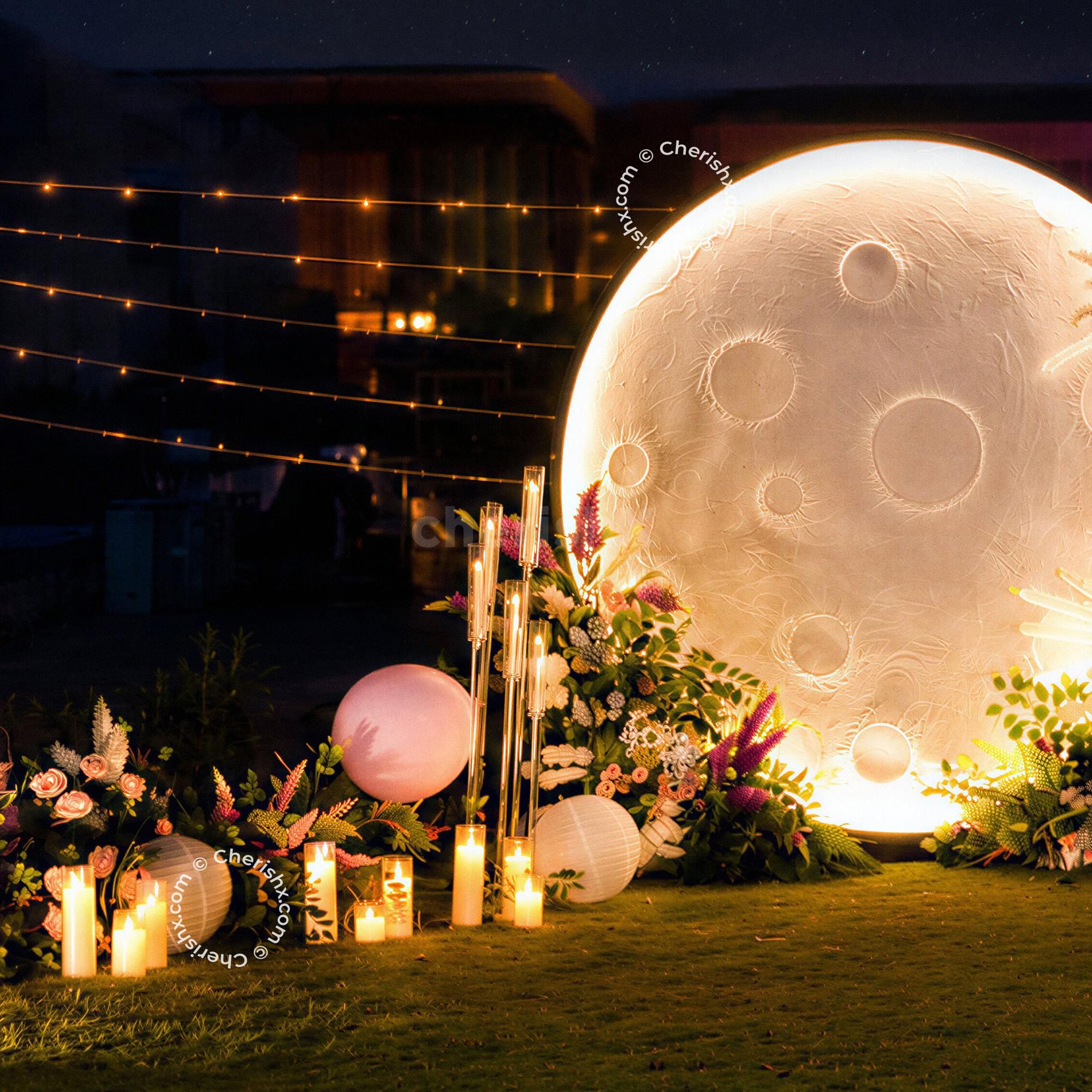 Perfect moonlight setup for unforgettable romantic celebrations.