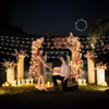 Elegant floral channels create a dreamy and romantic proposal backdrop.