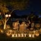 intimate farm proposal setup designed with elegant white flowers and a warm, enchanting atmosphere.