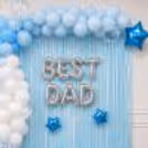 Funny Star Foil And Balloon Floor Decoration For Father's Day Photo Specials.