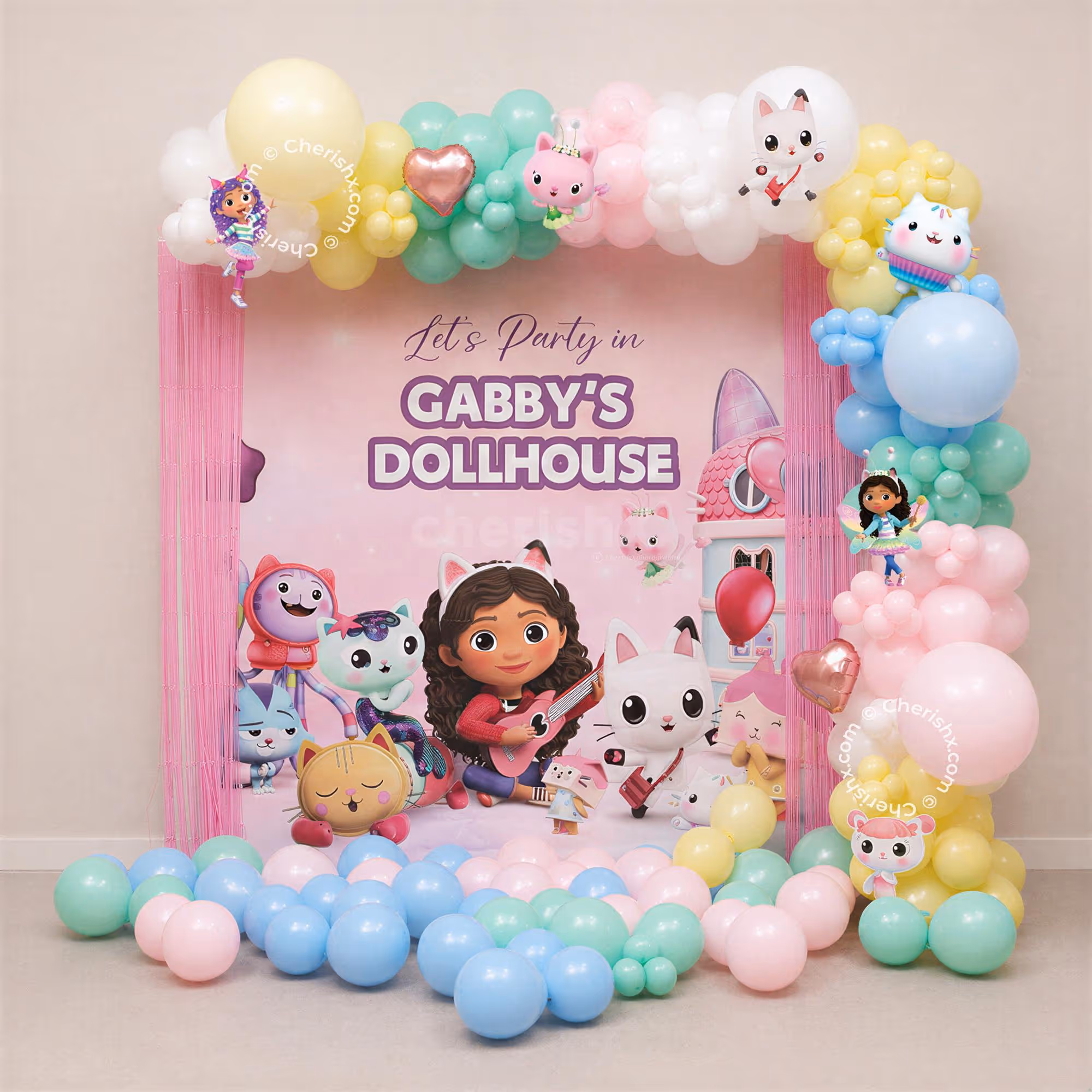 Gabby's Dollhouse Birthday Setup