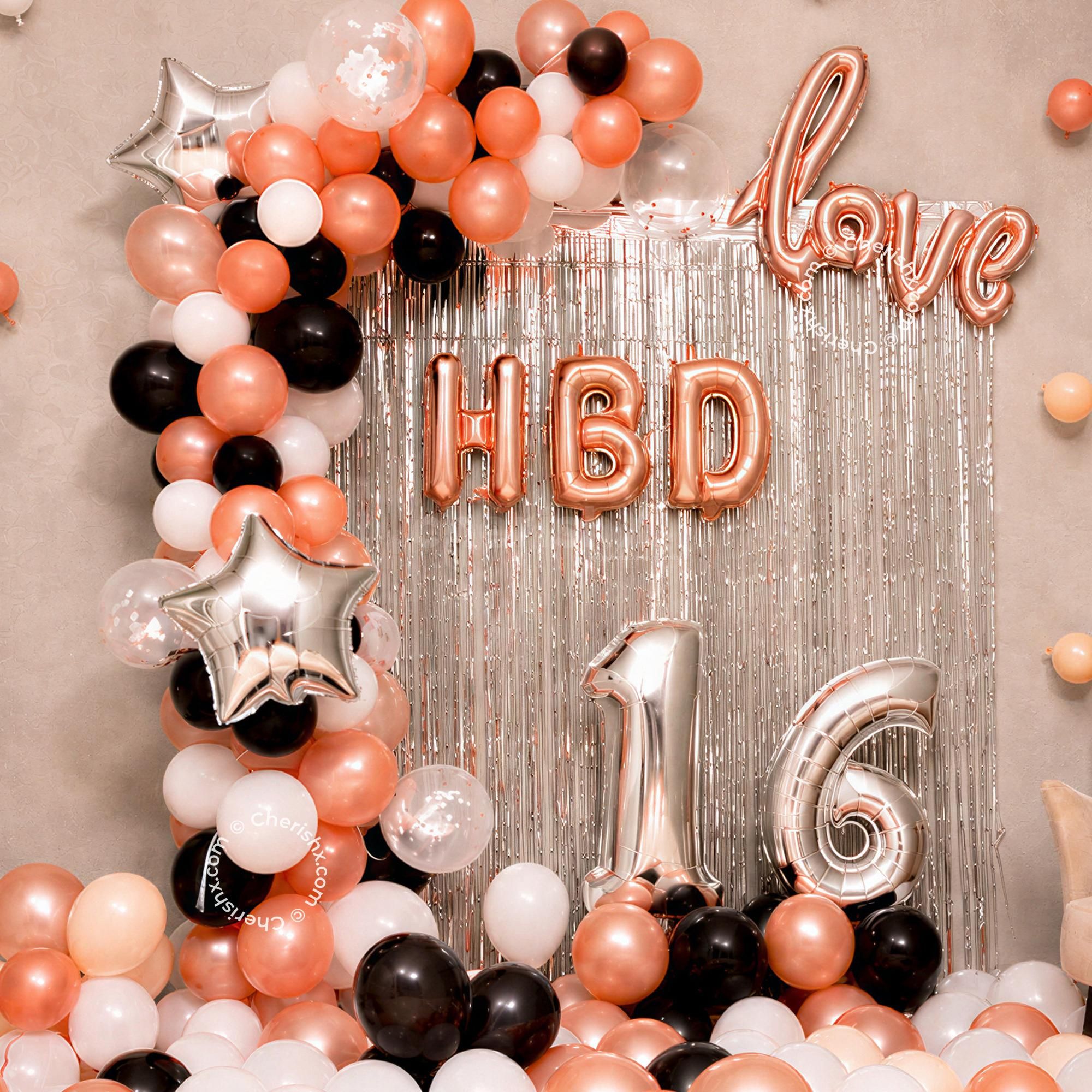 Star, Confetti and love cursive balloons for your balloon room decoration.