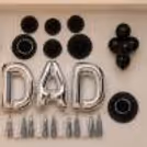 Father's Day Home Wall Decor Metallic DAD Balloon Decor Black Party Decor Elegant.