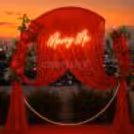 Neon Lights For DecorationA romantic rooftop proposal setup by CherishX with red roses, glowing candles, LOVE letters, balloon boxes and a premium Marry Me backdrop for the most magical evening.
