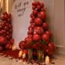 LED candles on the floor add dim lights in the ambience and enhance the mood