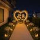 Elegant open-air proposal dinner for couples with personalized décor, ambient lighting, and premium butler service.