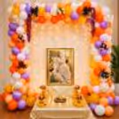 Vibrant Guru Ji Birthday Flower and Balloon Decor to make the birthday extra special.