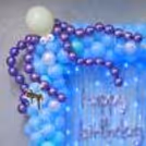 A Giant Balloon Octopus With Big Eyes As The Centrepiece Of An Underwater Theme Party.