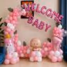 Welcome Baby Pink Theme Ring Decor — photo 1