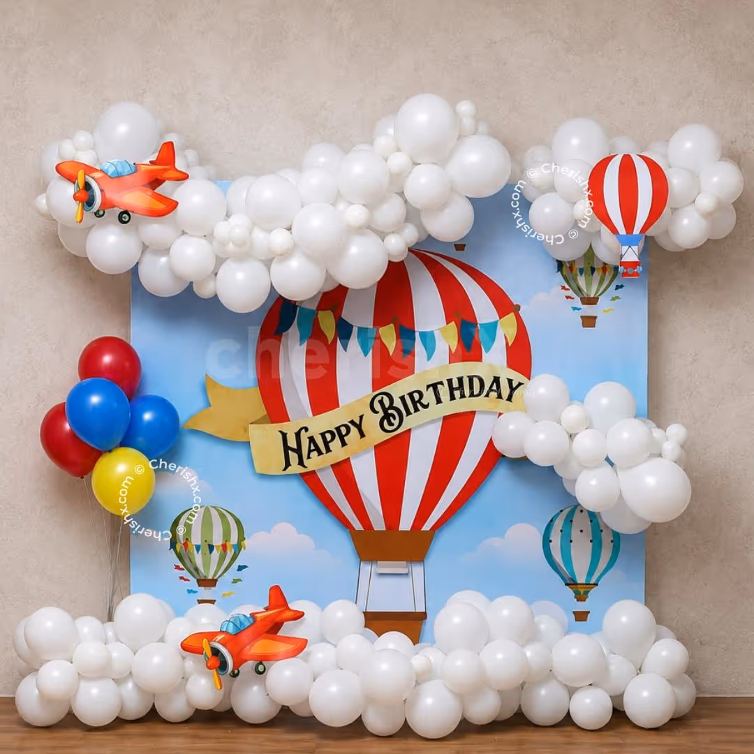 Hot Air Balloon Birthday Wall Decor