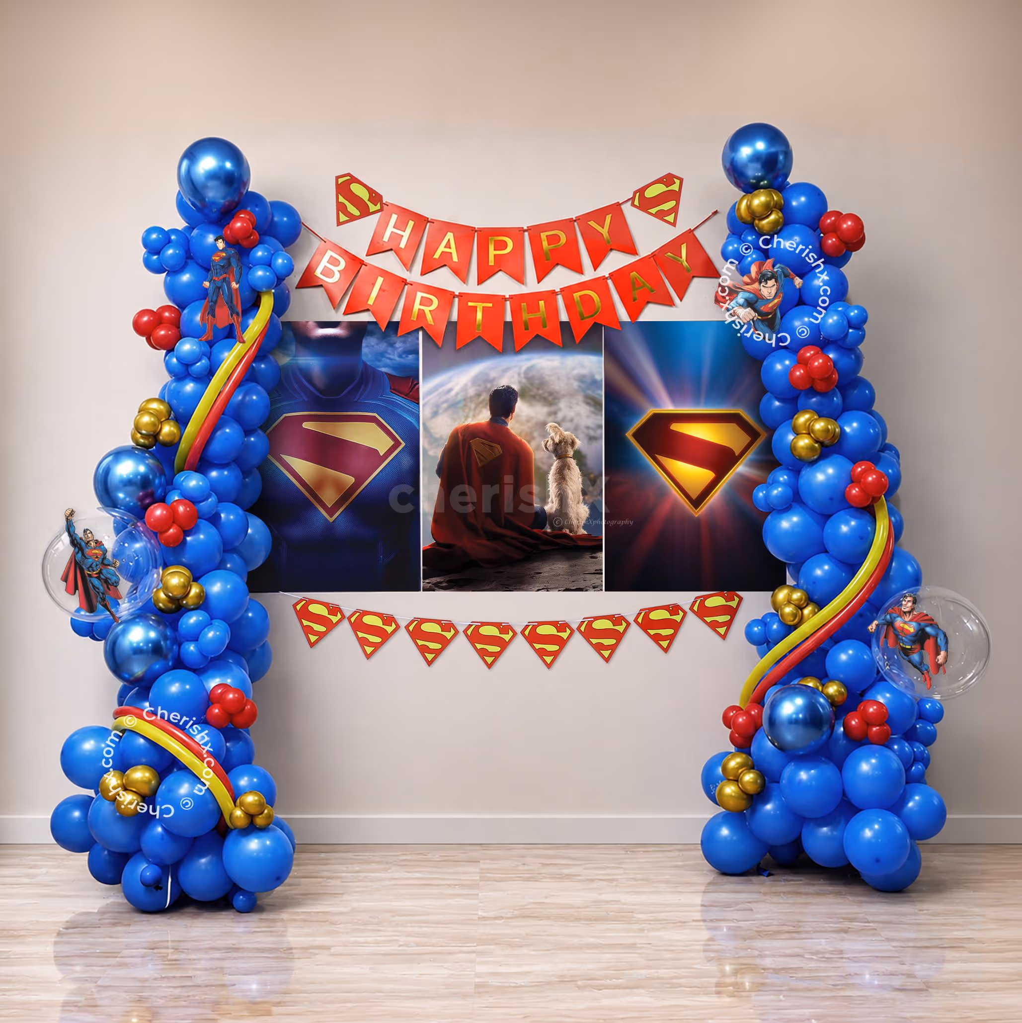 Superman Themed Birthday Wall Decor