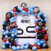 Foil Balloons As Racing Car Theme Props Make The Birthday Party Decor More Lively For Kids.