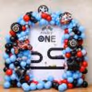 Foil Balloons As Racing Car Theme Props Make The Birthday Party Decor More Lively For Kids.