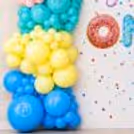 Colours, Candy Graphics And Fun Birthday Decorations For Soft Ice Cream Illustration.