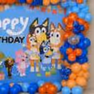 Standard Flex On The Wall Against The Bluey Theme Décor Makes The Birthday Décor Look Gorgeous.