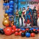 Different Colours Of Large Size Macaron Balloons Add Deepness To The Birthday Decor.