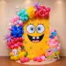 Flex On The Wall And Sunboard Cutout Of The Spongebob Squarepants Character Looks Like An Artwork