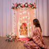 Elegant Pink Ganesh Chaturthi Home Decoration