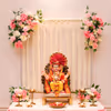 Elegant Pastel Pink & White Ganpati Decoration for Home